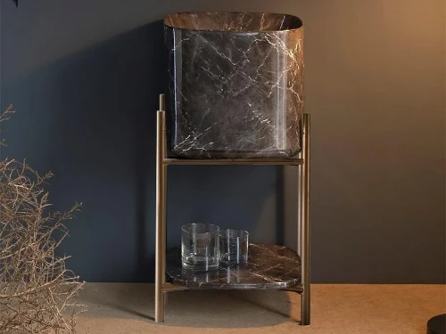 Консоль под раковину Scarabeo Laila 44 2701ORS цвет Brushed Gold