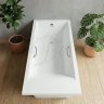 Ванна из искусственного камня Delice Diapason Ultra 150х70 DLR330047R-G цвет Белый глянцевый с ручками Хром