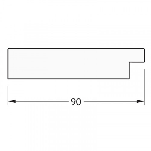 Зеркало Evoform Exclusive 96х66 BY 1180 с фацетом в багетной раме - Алюминий 90 мм стекло