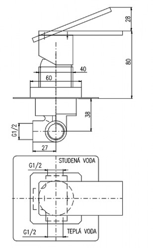 Смеситель для душа Rav Slezak Loira LR583Z Золото латунь встраиваемый