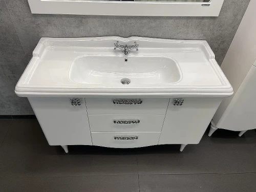 Тумба с раковиной Comforty Монако 120 00003132224 Белая