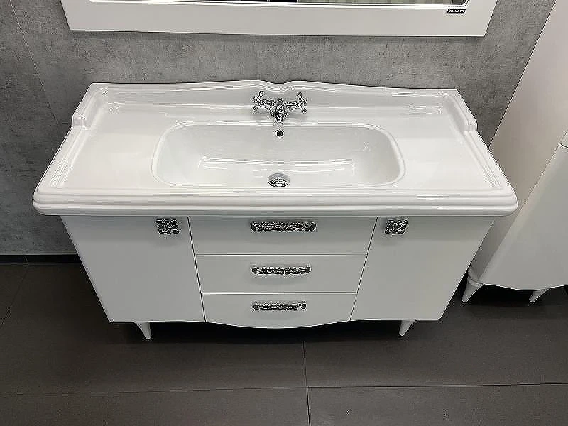 Тумба с раковиной Comforty Монако 120 00003132224 Белая