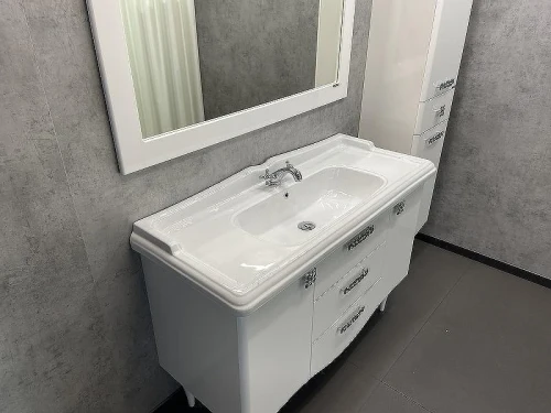 Тумба с раковиной Comforty Монако 120 00003132224 Белая