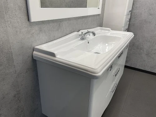 Тумба с раковиной Comforty Монако 120 00003132224 Белая
