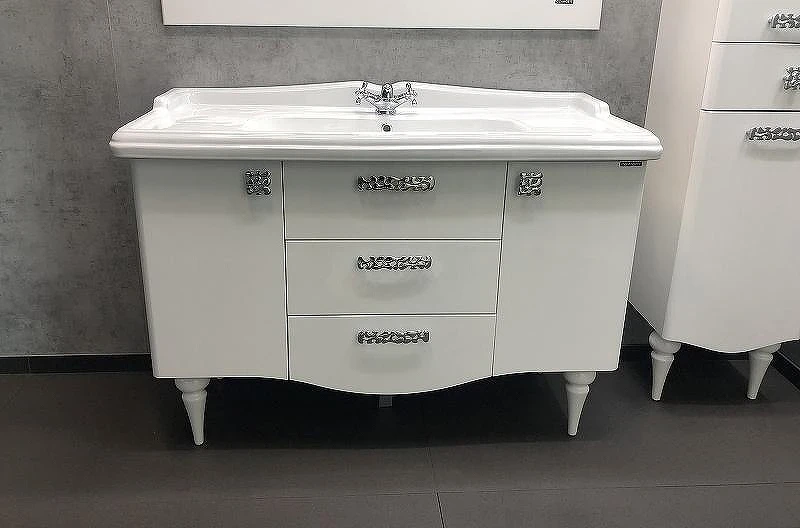 Тумба с раковиной Comforty Монако 120 00003132224 Белая