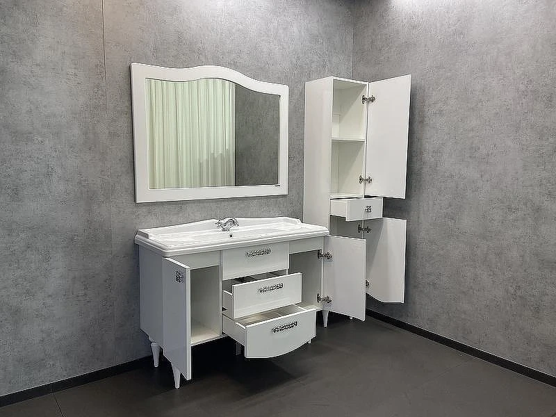 Тумба с раковиной Comforty Монако 120 00003132224 Белая