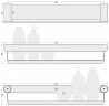 Металлическая полка Сунержа Round L 30-3020-6460 цвет Белый матовый