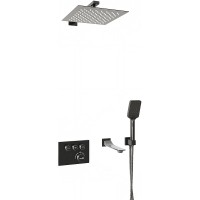 Душевая система WasserKRAFT Wiese A8458.182.200.186.195.202.176 Thermo с термостатом Оружейная сталь латунь встраиваемый