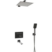 Душевая система WasserKRAFT Wiese A8458.182.200.186.195.202.176 Thermo с термостатом Оружейная сталь латунь встраиваемый