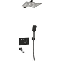 Душевая система WasserKRAFT Wiese A8458.182.200.186.195.202.176 Thermo с термостатом Оружейная сталь латунь встраиваемый