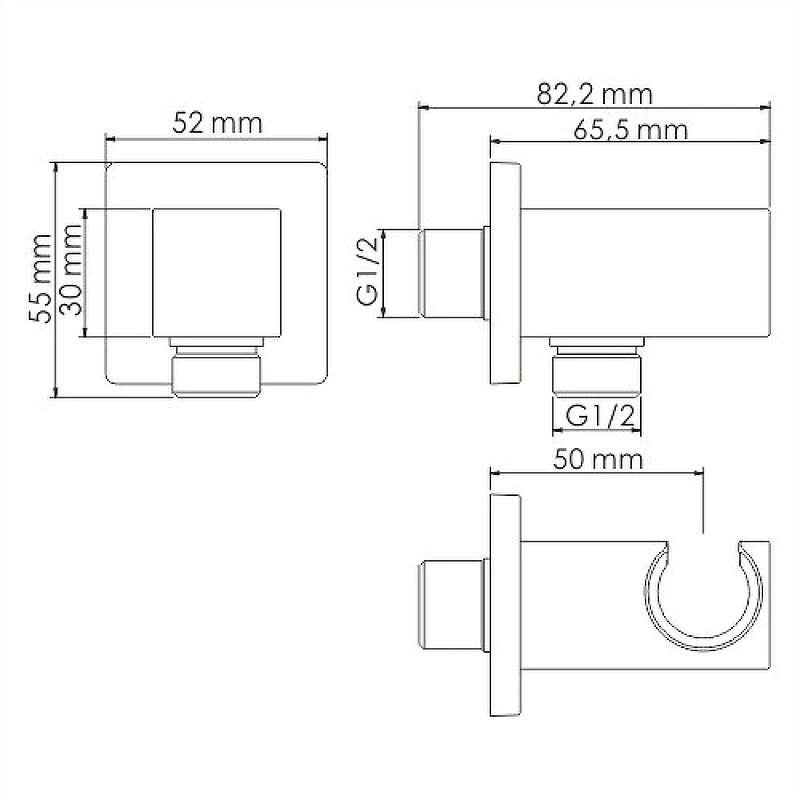 Душевая система WasserKRAFT Wiese A8458.182.200.186.195.202.176 Thermo с термостатом Оружейная сталь латунь встраиваемый