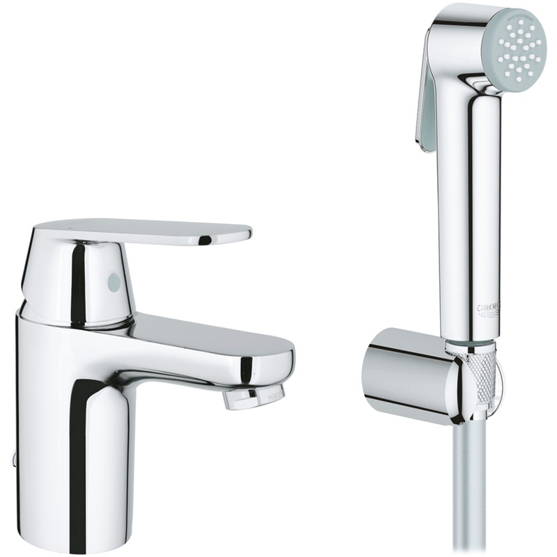 Смеситель для раковины Grohe Eurosmart Cosmopolitan 23125000 с гигиеническим душем Хром латунь