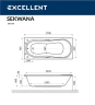 Акриловая ванна Excellent Sekwana 170x75 WAEX.SEK17.NANO.CR с гидромассажем