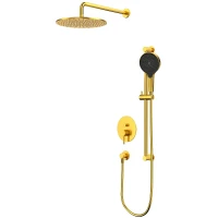 Душевая система Whitecross Y brushed gold YSET05TOPGLB Брашированное золото латунь встраиваемый
