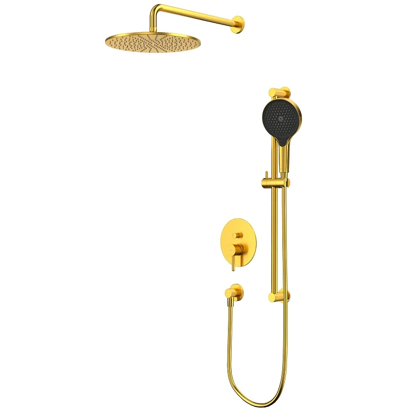 Душевая система Whitecross Y brushed gold YSET05TOPGLB Брашированное золото латунь встраиваемый