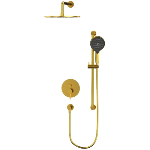 Душевая система Whitecross Y brushed gold YSET05TOPGLB Брашированное золото латунь встраиваемый