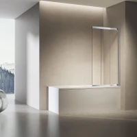 Шторка на ванну Vincea VSB-6E 90 VSB-6E900CL-R профиль Хром стекло прозрачное