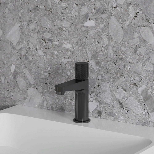 Смеситель для раковины Omnires Contour CT8010AT Антрацит латунь