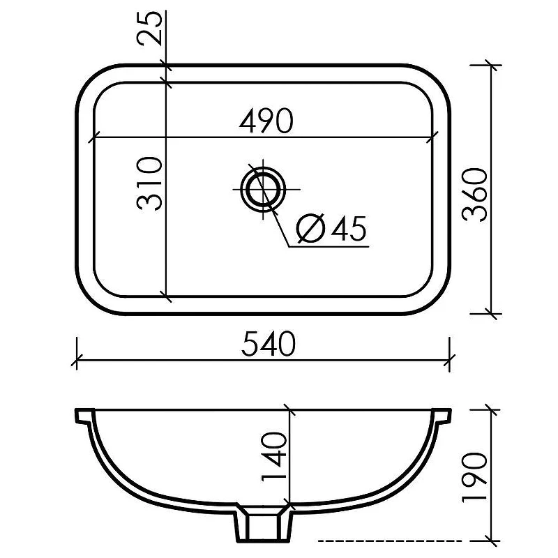 Раковина Ceramicanova Element 54 CN7018 Белая