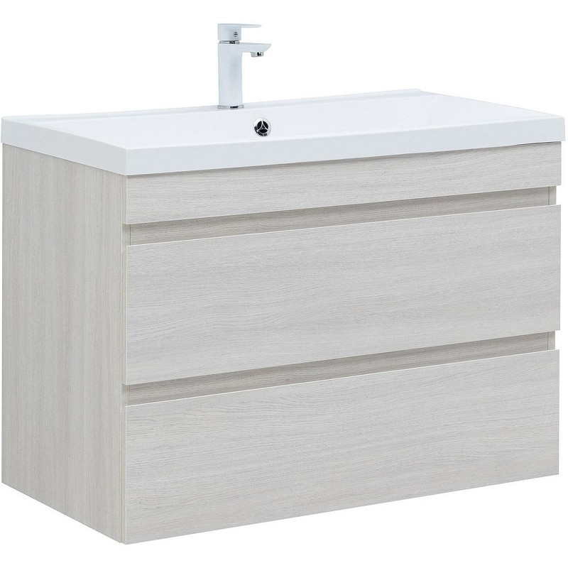 Тумба под раковину Aquanet Нота New 100 334206 подвесная Дуб холден МДФ / ЛДСП