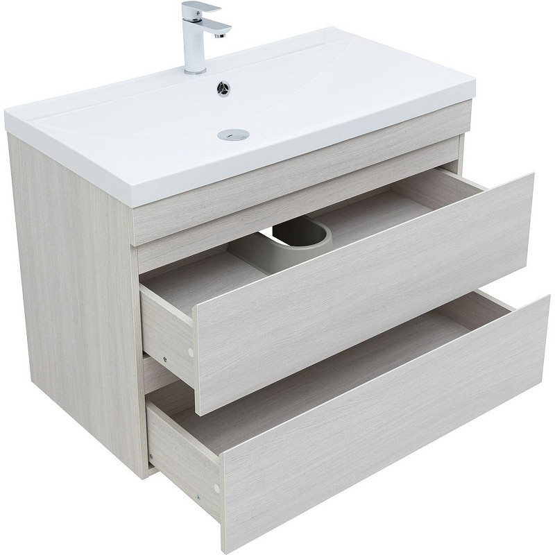 Тумба под раковину Aquanet Нота New 100 334206 подвесная Дуб холден МДФ / ЛДСП