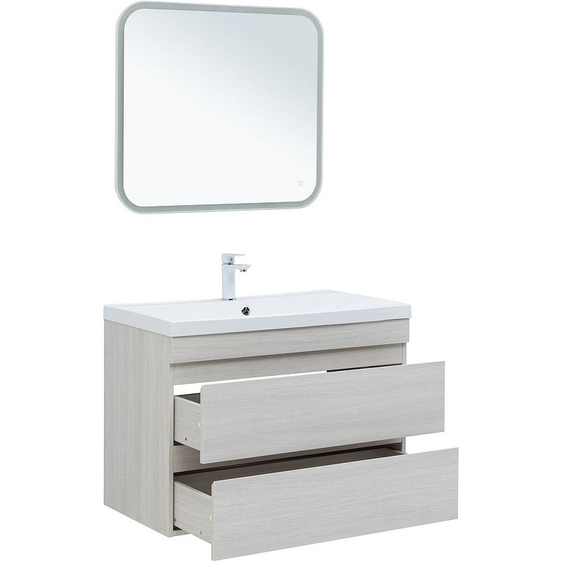 Тумба под раковину Aquanet Нота New 100 334206 подвесная Дуб холден МДФ / ЛДСП