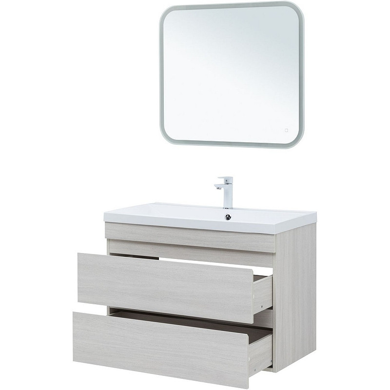 Тумба под раковину Aquanet Нота New 100 334206 подвесная Дуб холден МДФ / ЛДСП