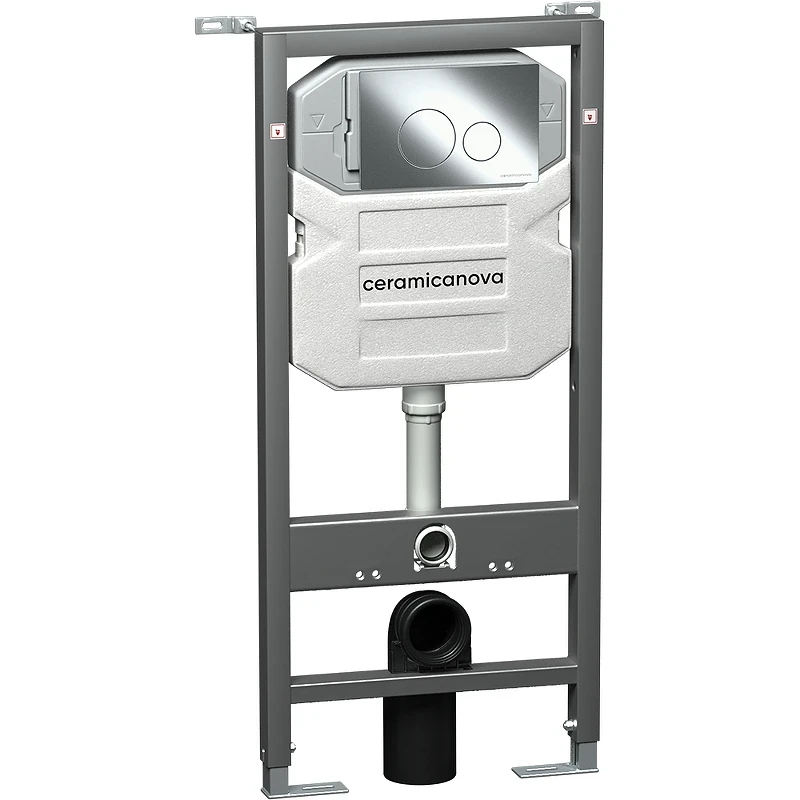 Инсталляция Ceramicanova Envision CN1001CH для унитаза с клавишей смыва Хром пластик