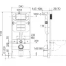 Инсталляция Ceramicanova Envision CN1001CH для унитаза с клавишей смыва Хром пластик