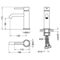 Смеситель для раковины Aquatek Европа AQ1310BGM Оружейная сталь