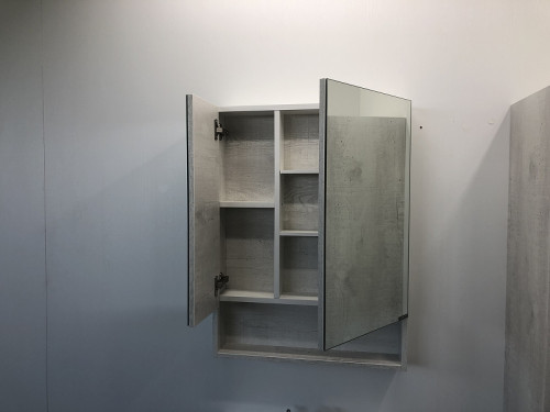 Зеркальный шкаф Comforty Никосия 60 00004138878 Дуб белый МДФ / ЛДСП, стекло