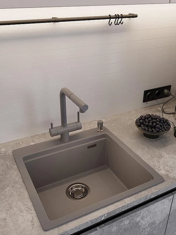 Кухонная мойка Emar Quartz 52 EMQ-1520.Q цвет Алмаз