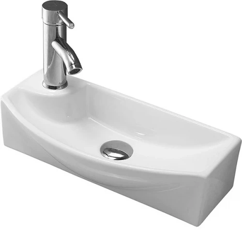 Раковина CeramaLux 46 7946R Белая фаянс подвесная