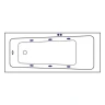 Акриловая ванна Excellent Ava 160x70 WAEX.AVA16.SOFT.GL с гидромассажем