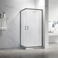 Душевой уголок Veconi Rovigo RV-27GM 110х80 RV27GM-11080-01-C8 профиль Оружейная сталь стекло прозрачное