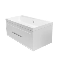 Тумба с раковиной Azario Беллони 100 CS00098072 подвесная цвет Белый матовый