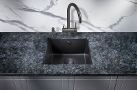 Кухонная мойка Milacio Leon 45 Cuarzo MC.77091 Черная матовая искусственный камень (литьевой мрамор) встраиваемая сверху, встраиваемая снизу