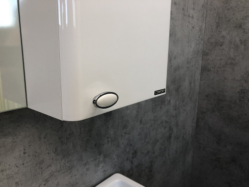 Зеркало со шкафом Comforty Неаполь 100 00004139023 Белое МДФ / ЛДСП, стекло