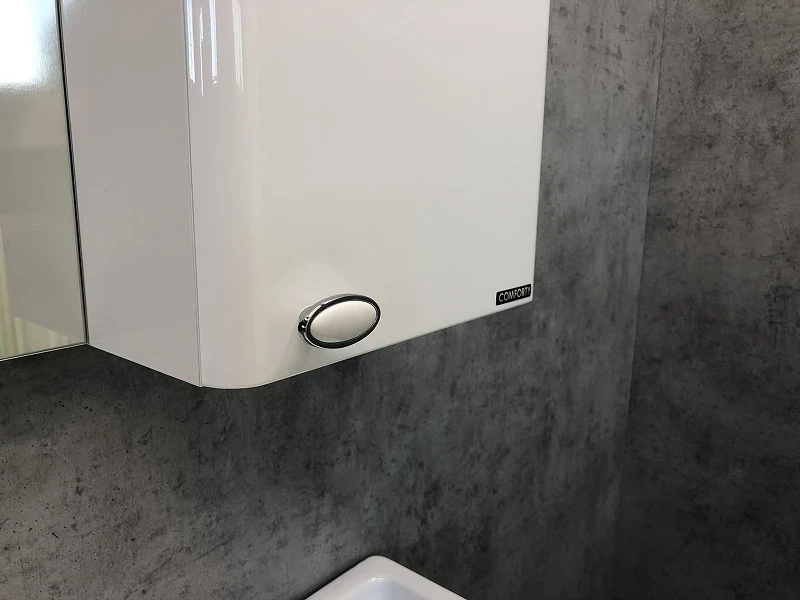 Зеркало со шкафом Comforty Неаполь 100 00004139023 Белое МДФ / ЛДСП, стекло