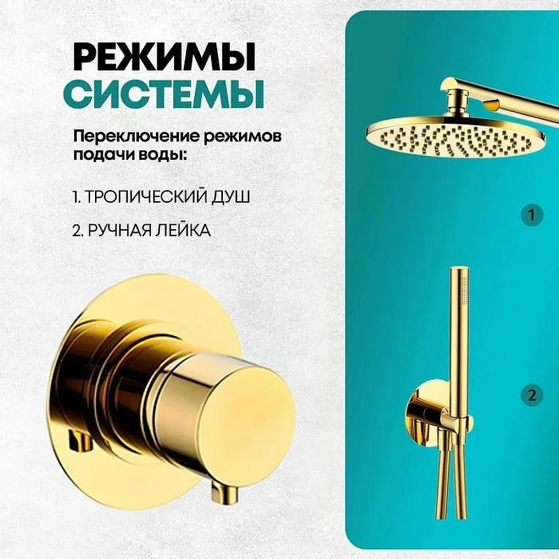 Душевая система Grocenberg GB5090GO Золото