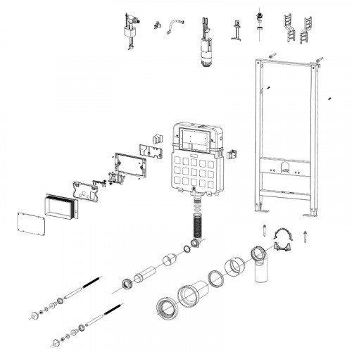 Инсталляция Triton-Pro EVO815N Щ0000065108 для унитаза без клавиши смыва