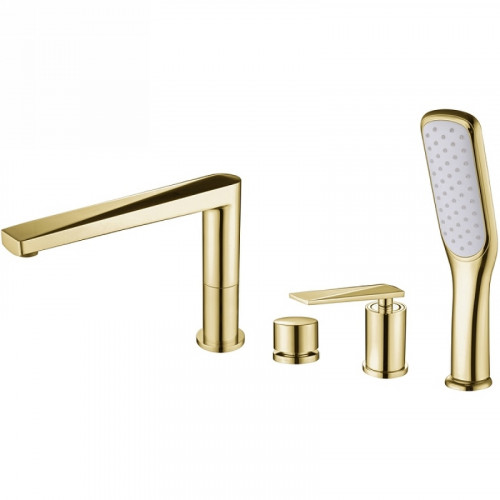 Смеситель на борт ванны Boheme Venturo 380 Золото латунь