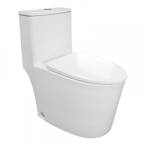 Унитаз моноблок Azario Ansa AZ-2301 цвет Белый с сиденьем Микролифт