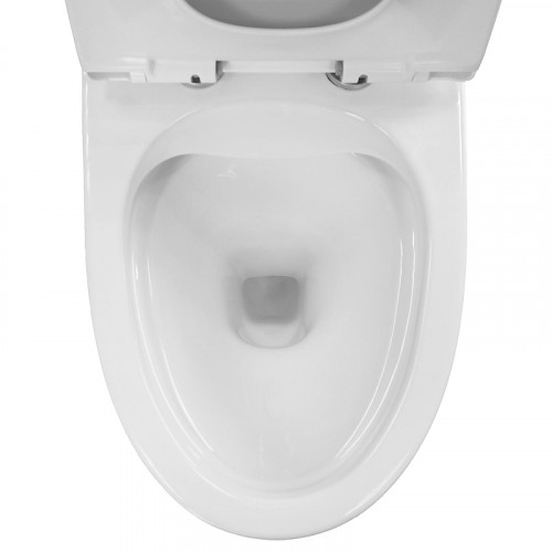 Унитаз моноблок Azario Ansa AZ-2301 цвет Белый с сиденьем Микролифт