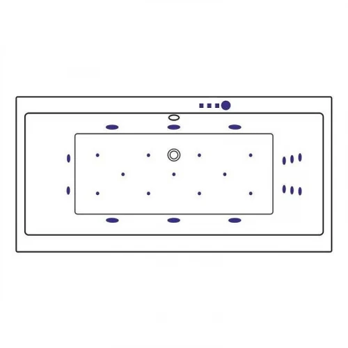 Акриловая ванна Excellent Pryzmat 180x80 WAEX.PRY18.ULTRA.WH цвет Белый с гидромассажем форсунки Белые