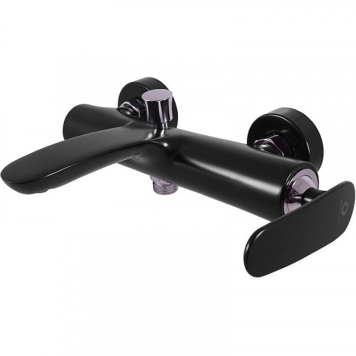 Смеситель для ванны Rav Slezak Tigris TG154.5CMATC Черный матовый Хром латунь на стену