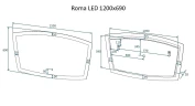 Зеркало Art&Max Roma 120 AM-Rom-1200-700-DS-F с подсветкой с сенсорным выключателем