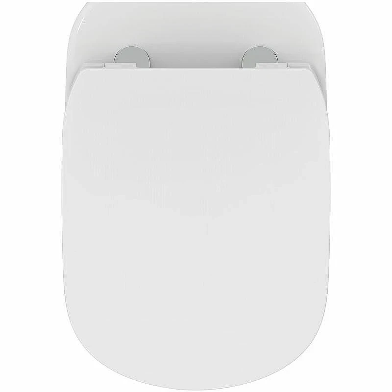 Унитаз с инсталляцией Ideal Standard Tesi Rimless TT00003/123A6 с сиденьем Микролифт и Черной матовой клавишей смыва