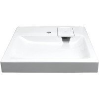Раковина Azario Beta 60 CS00078301 на стиральную машину Белая искусственный камень (литьевой мрамор) подвесная, на стиральную машину