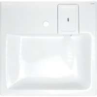 Раковина Azario Beta 60 CS00078301 на стиральную машину Белая искусственный камень (литьевой мрамор) подвесная, на стиральную машину